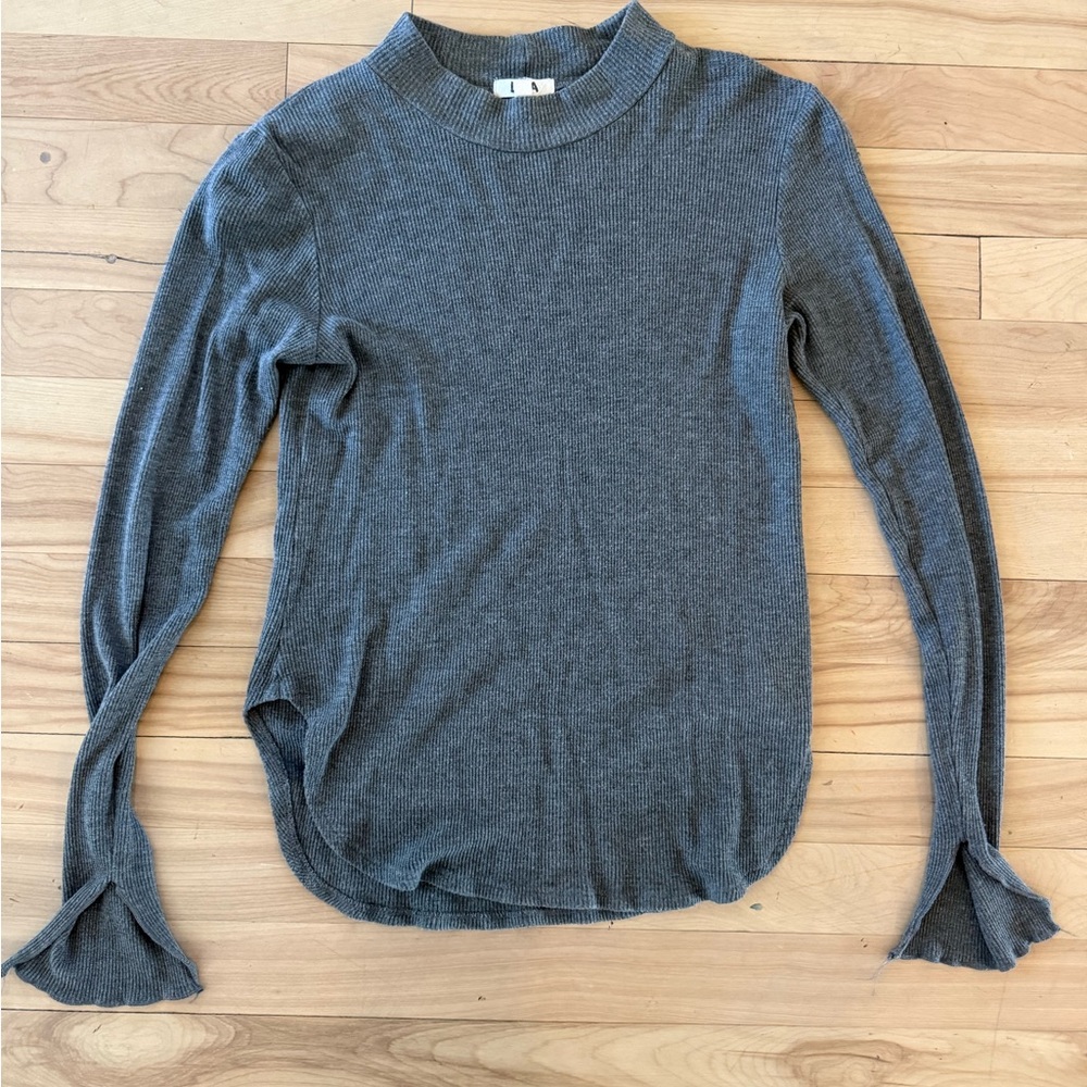 LNA Charcoal Long Sleeve Women's Top